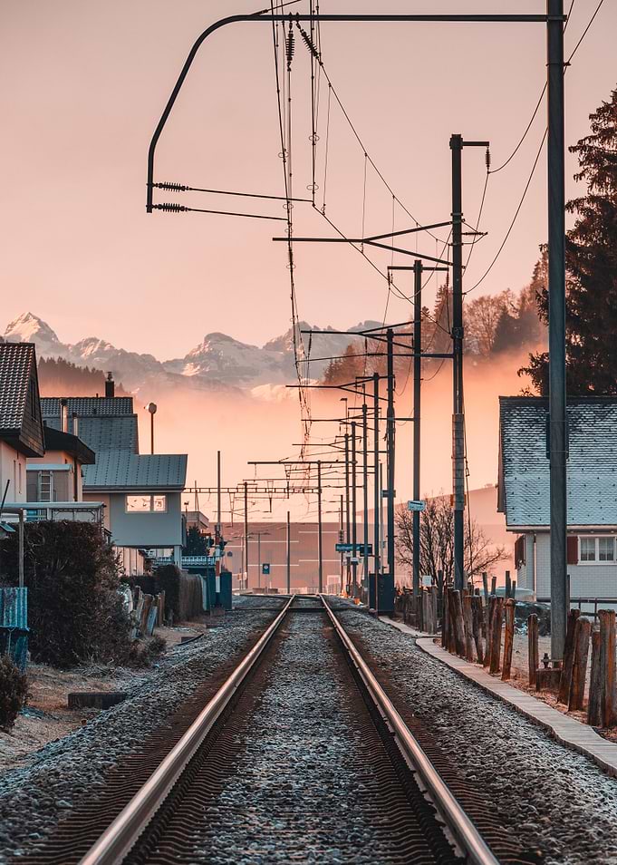 Train Tracks in the Fog