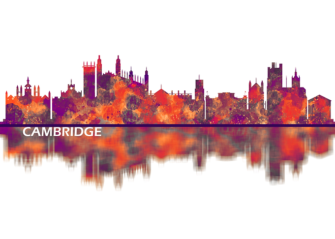 Cambridge England Skyline