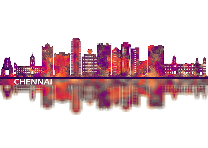 Chennai India Skyline