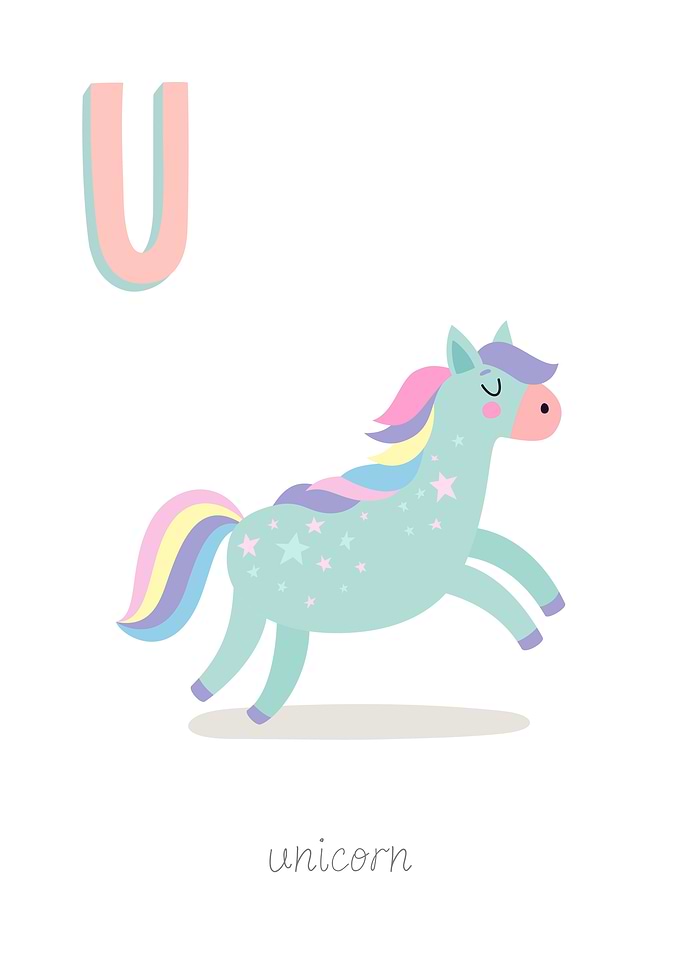 Animal Alphabet U Unicorn