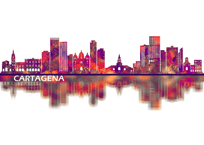 Cartagena Colombia Skyline