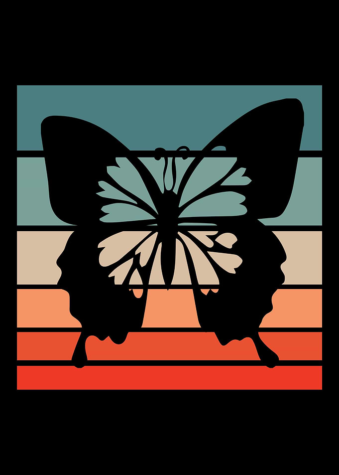 Butterfly Retro Vintage