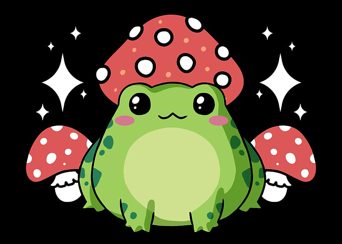 Cottagecore Frog Mushroom