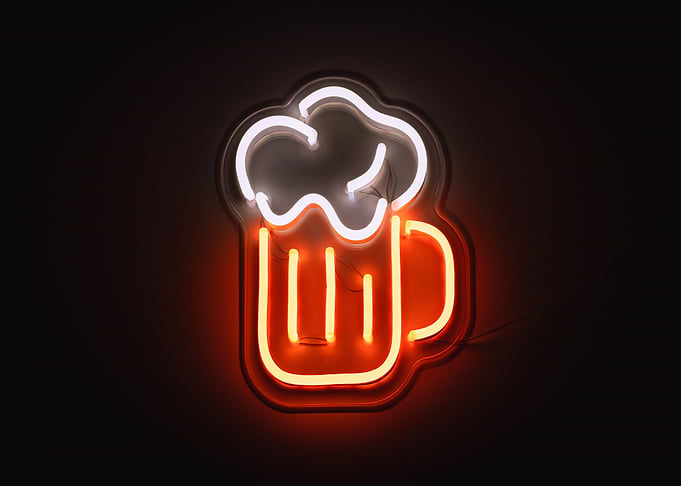 Neon Beer Pint Light