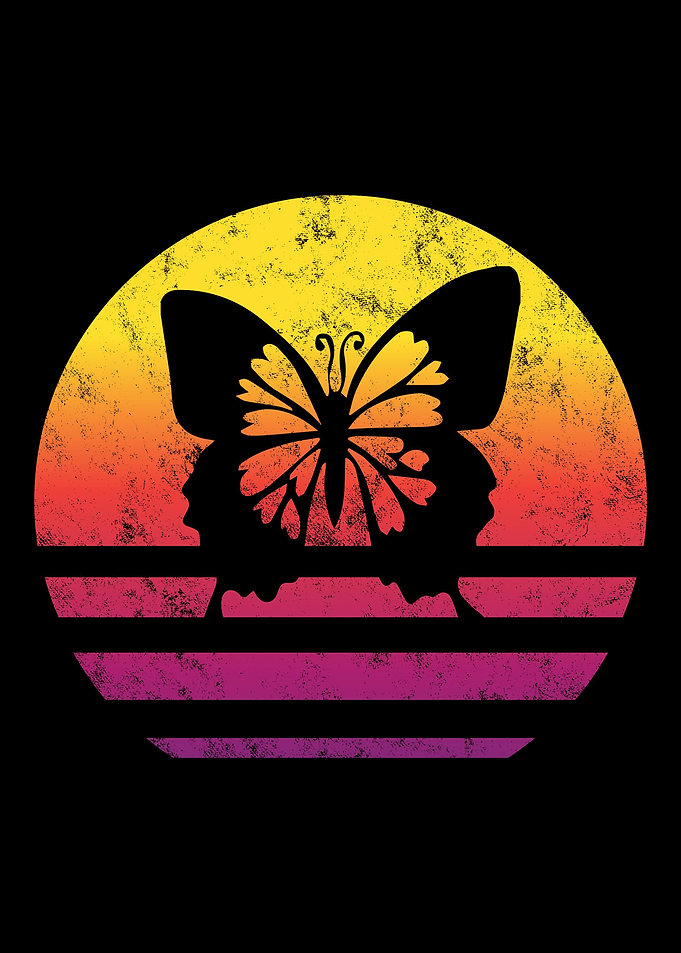 Butterfly Retro Vintage