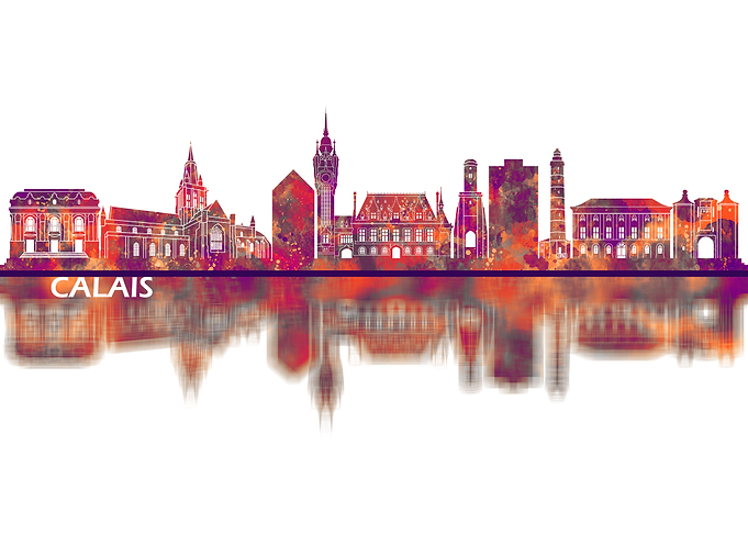 Calais France Skyline