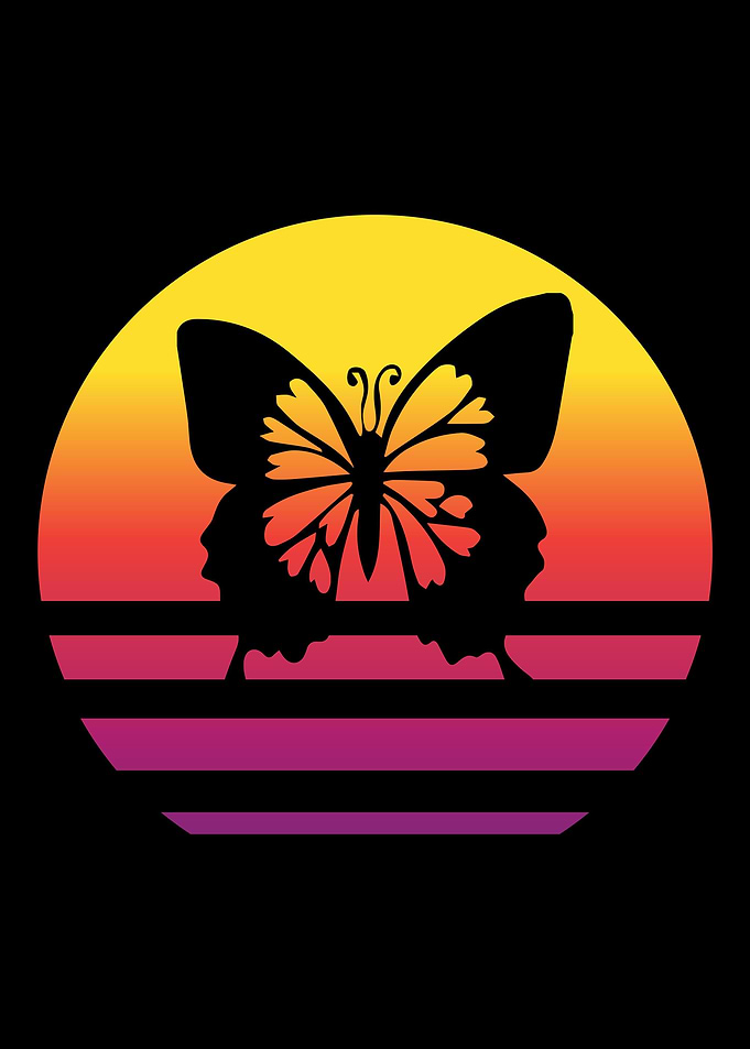 Butterfly Retro Vintage