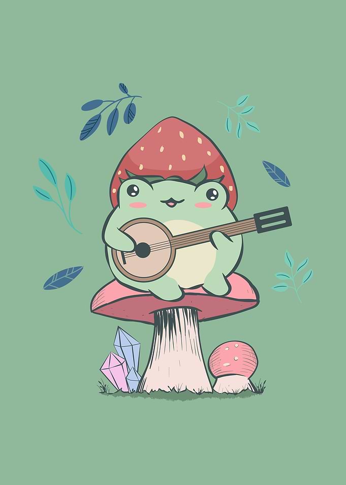 Cottagecore Kawaii Frog