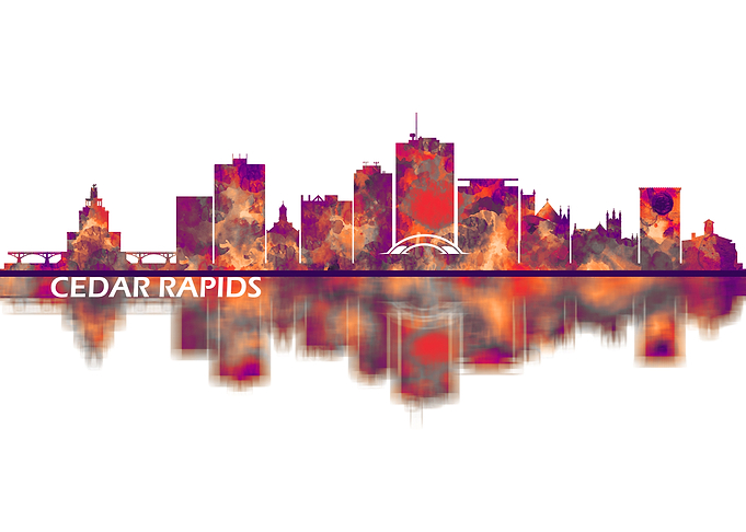 Cedar Rapids Iowa Skyline