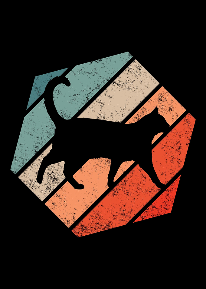 Cat Retro Vintage