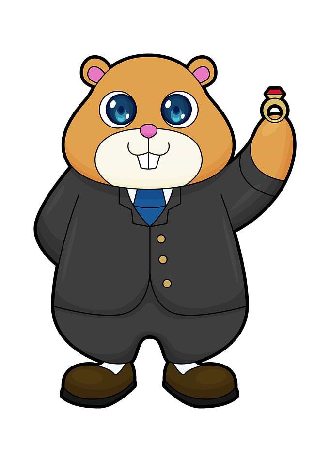 Hamster Groom Wedding ring