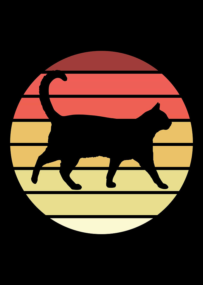 Cat Retro Vintage