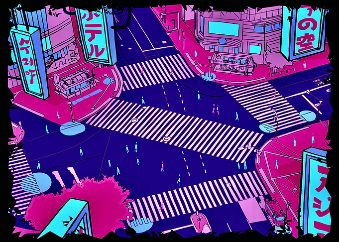 Neon street Shibuya