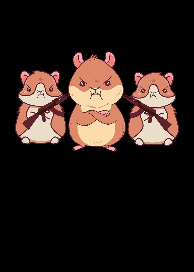 Group of gangster hamster