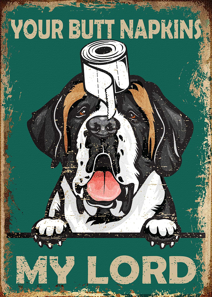 Saint Bernard funny napkin