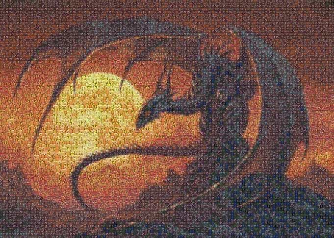 Moon Dragon Photo Mosaic