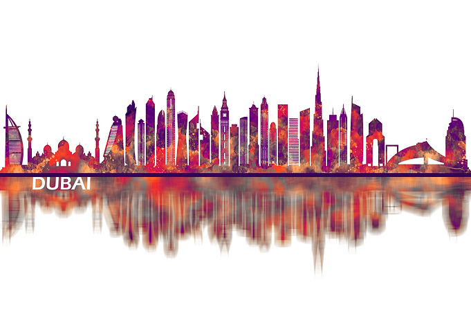 Dubai UAE Skyline