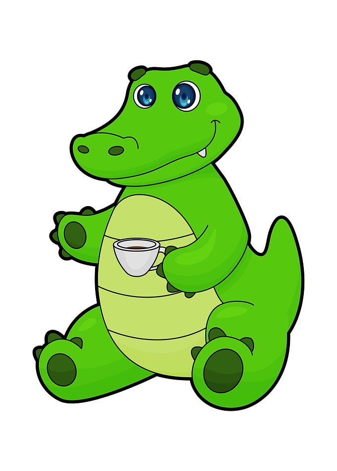 Crocodile Cup of Coffee