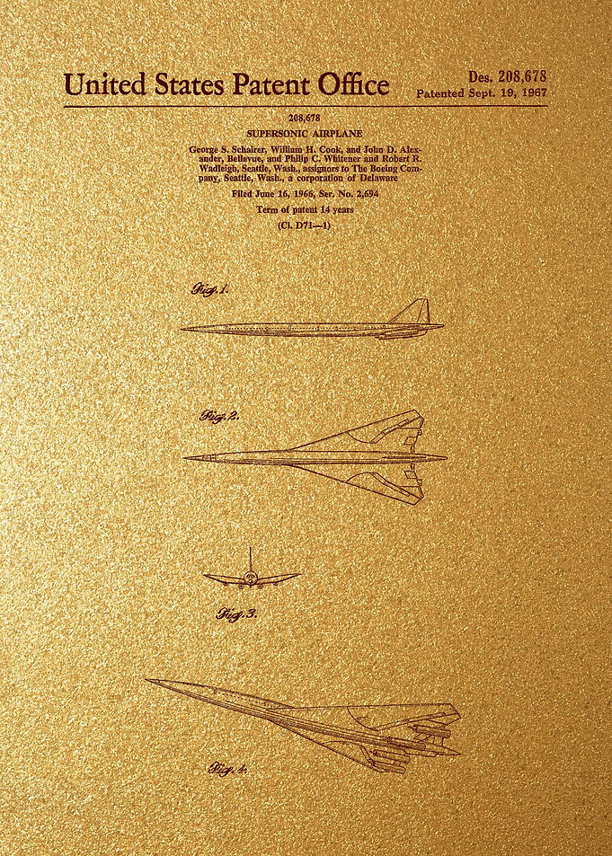 69 Boeing SST Plane Paten