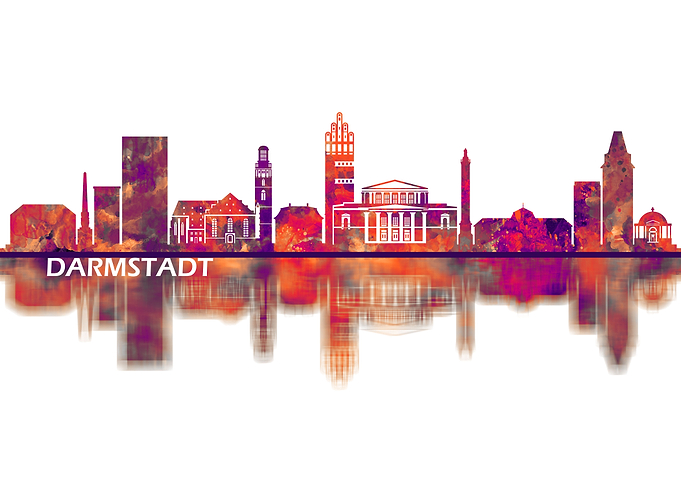 Darmstadt Germany Skyline