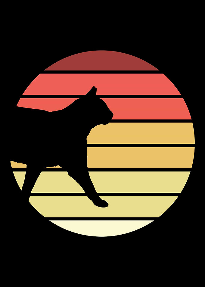 Cat Retro Vintage