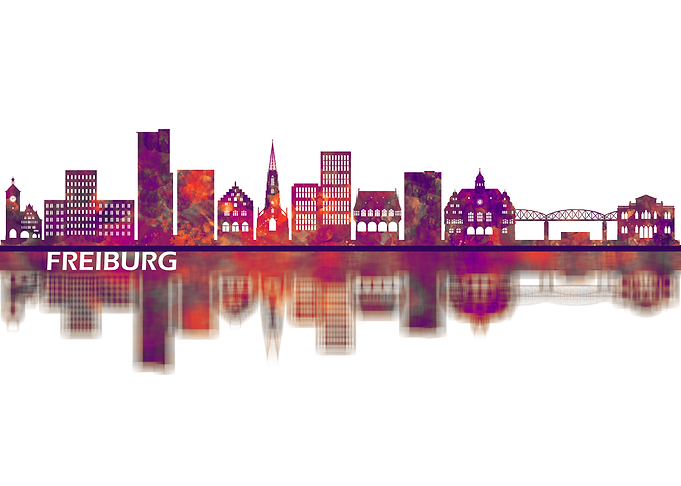 Freiburg Germany Skyline