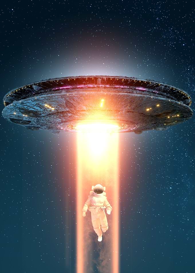 Astronaut captured by UFO