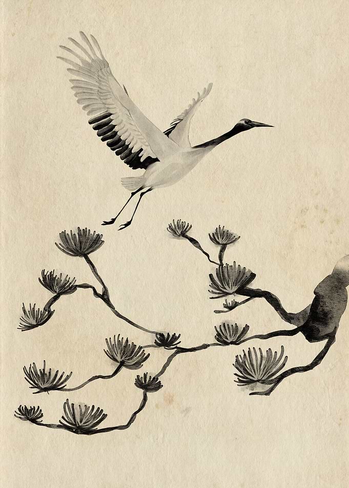 A flying Crane