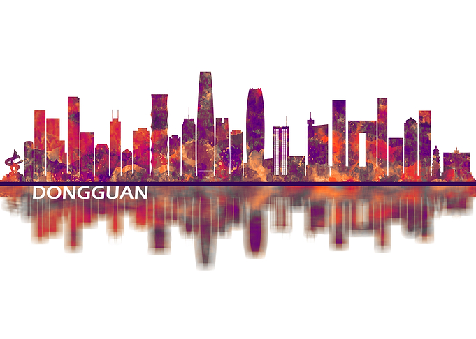 Dongguan China Skyline