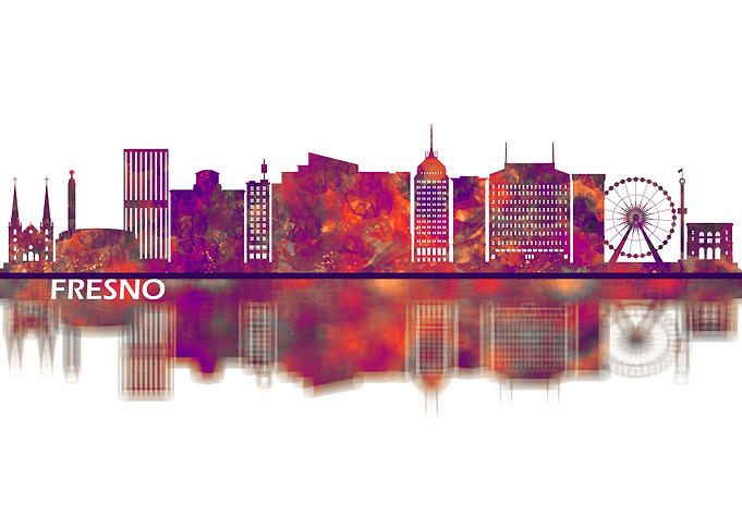 Fresno California Skyline