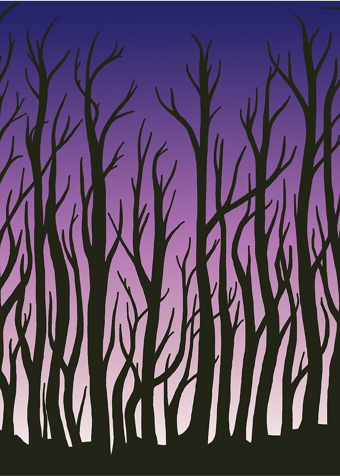 Blue Forest Trees