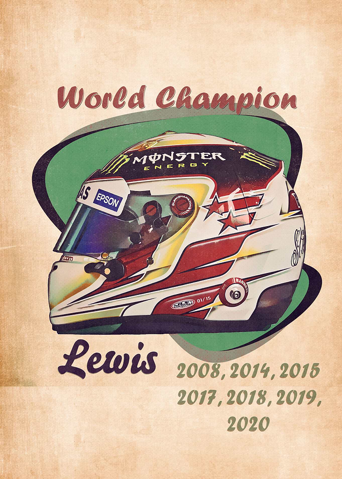 Lewis racing helmet