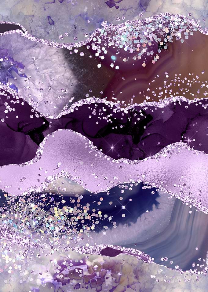 Purple Glitter Agate 06