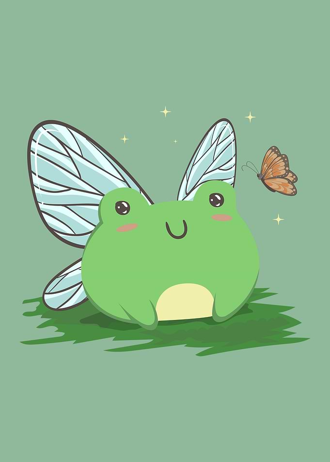 Cottagecore Fairy Frog