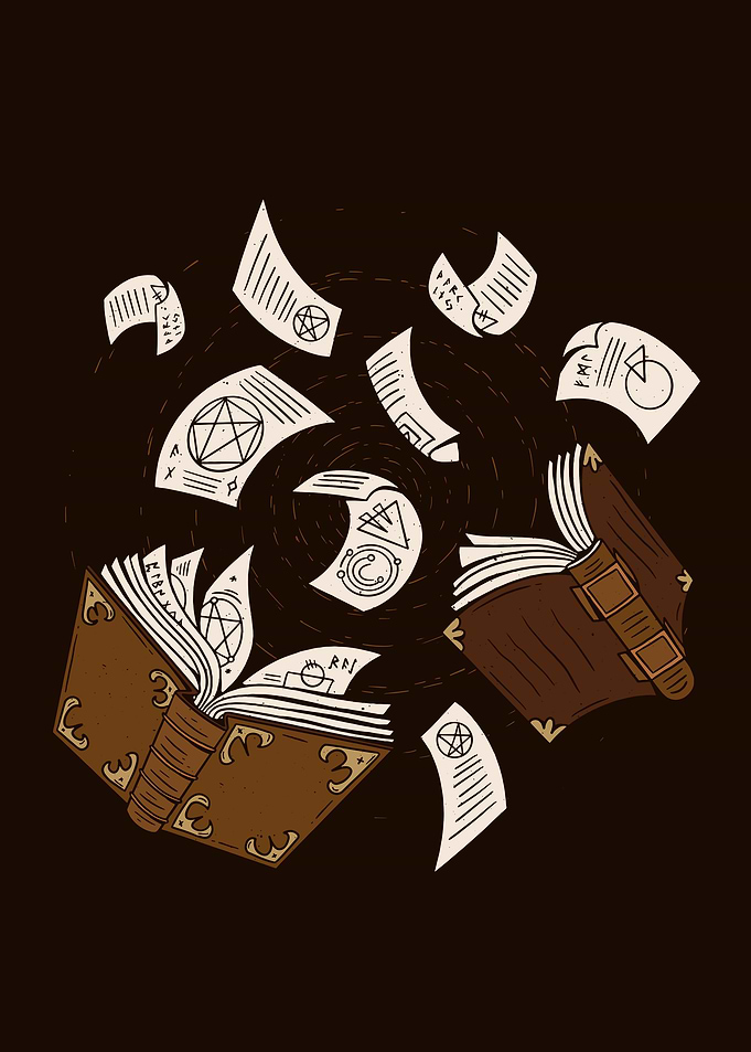 Books spells poster