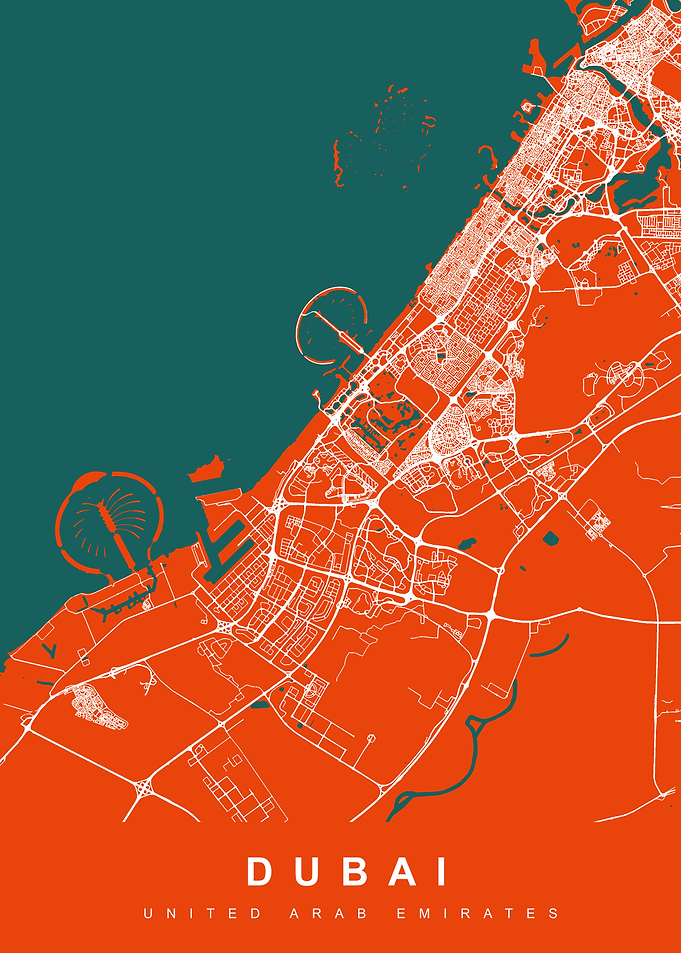 DUBAI City Map UAE