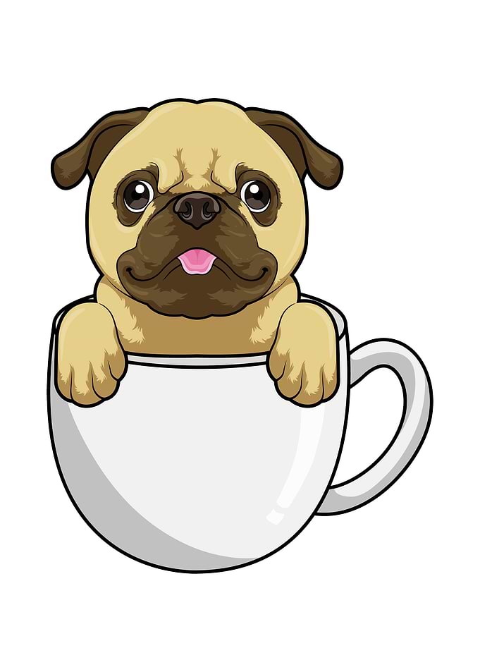 Pug Cup of Coffee
