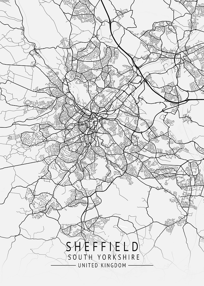Sheffield City Map UK