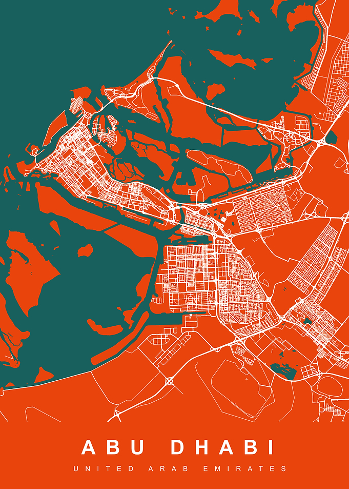ABU DHABI City Map UAE