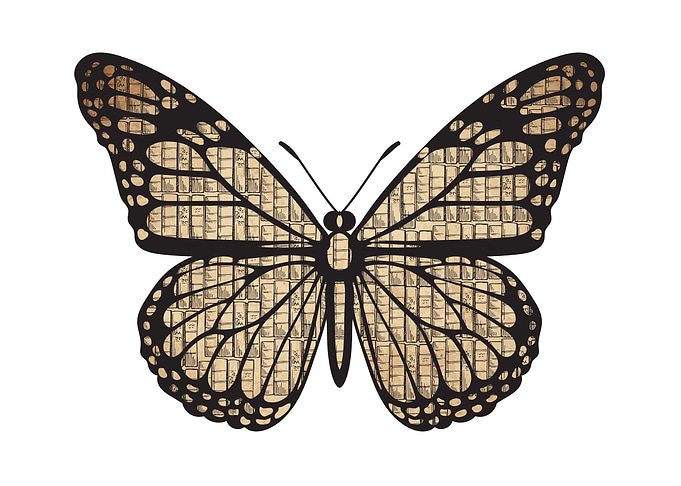 Dark Academia Butterfly