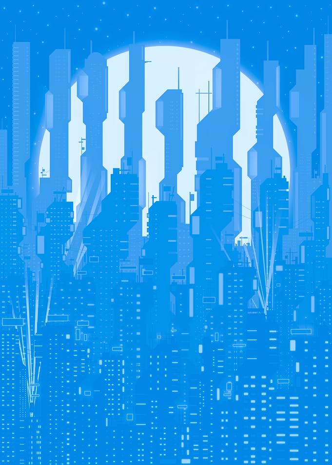 Glowing city