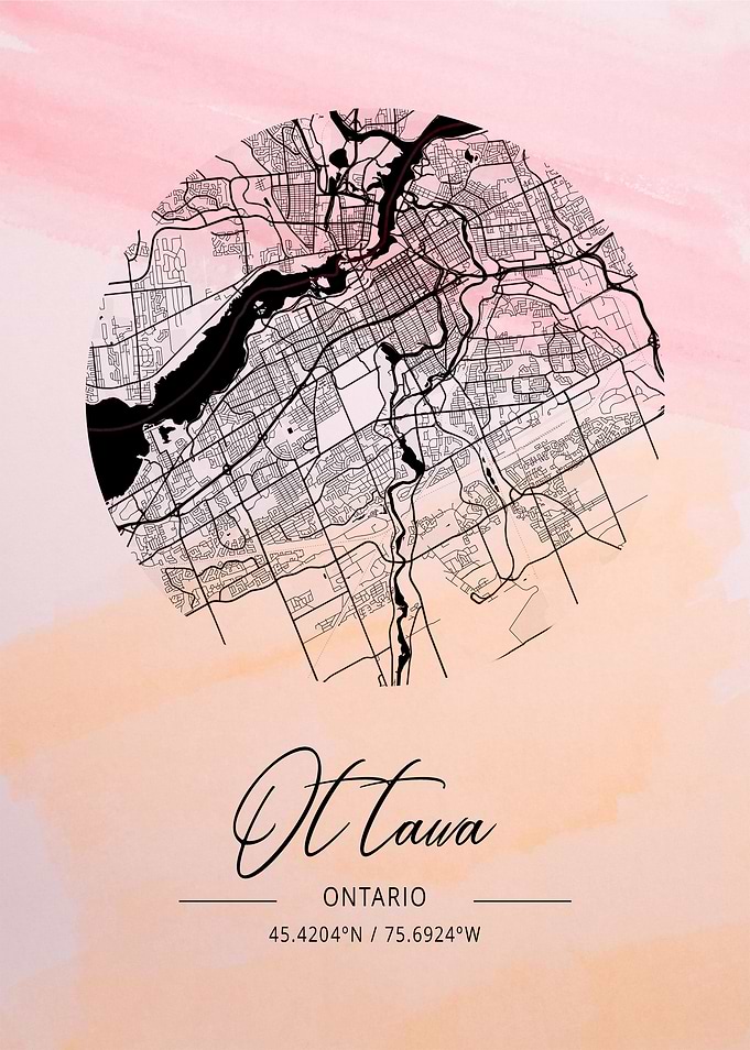 Ottawa City Map Canada