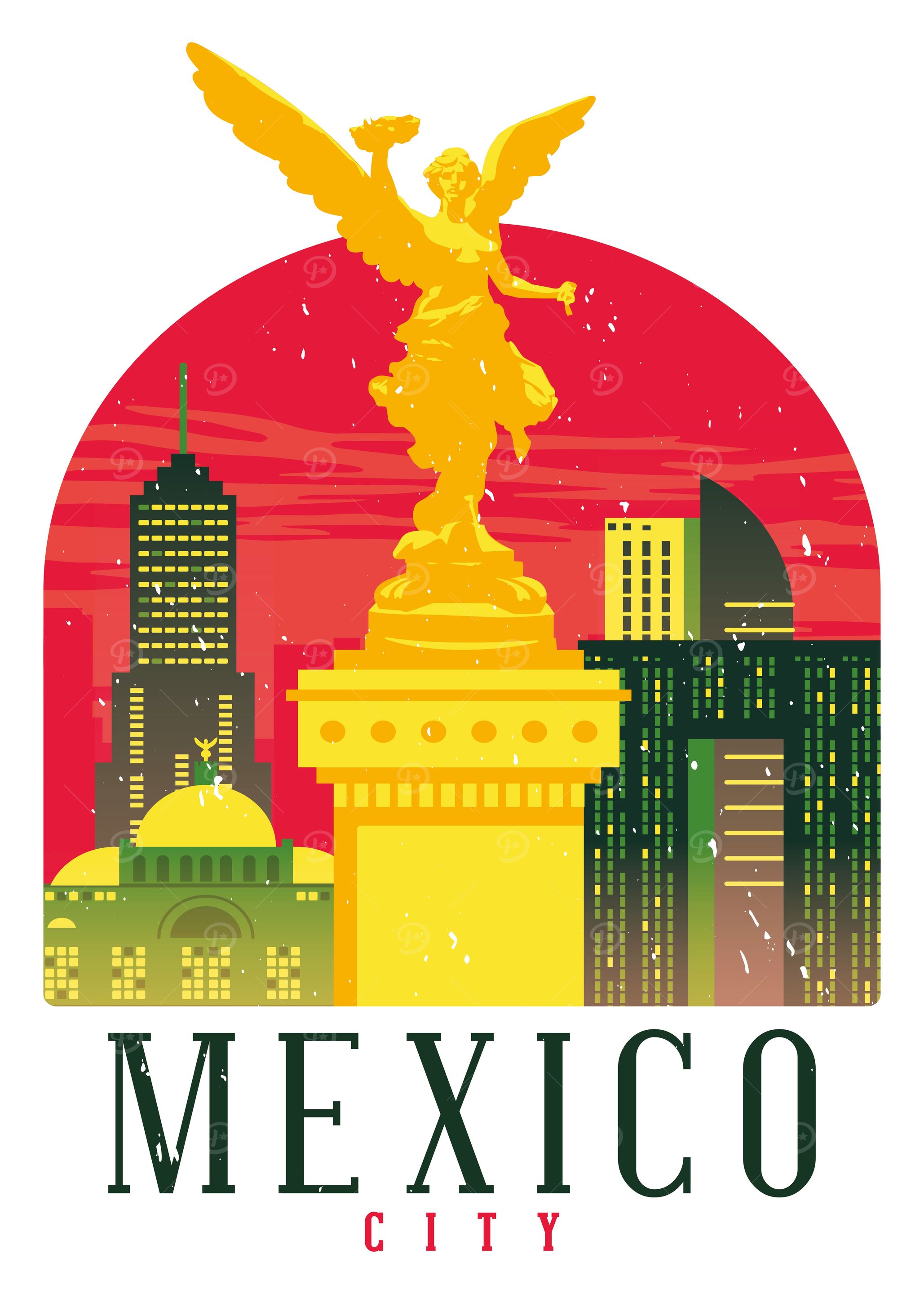 Mexico City skyline Poster