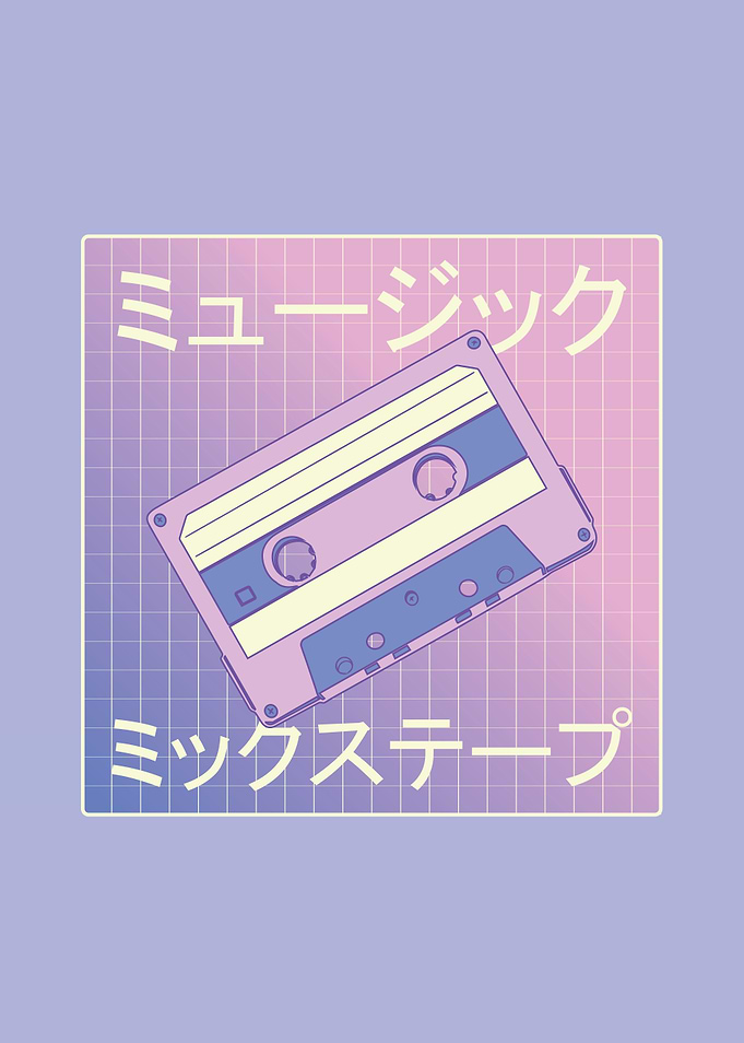 Vaporwave cassette 90s