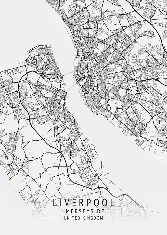 Liverpool City Map UK