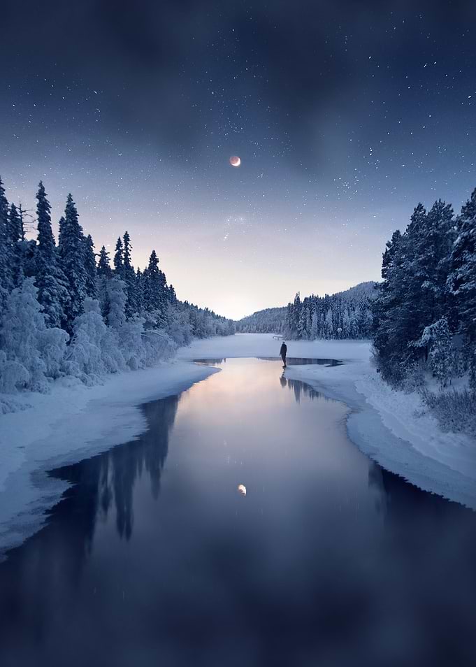Red Moon and Blue Mood