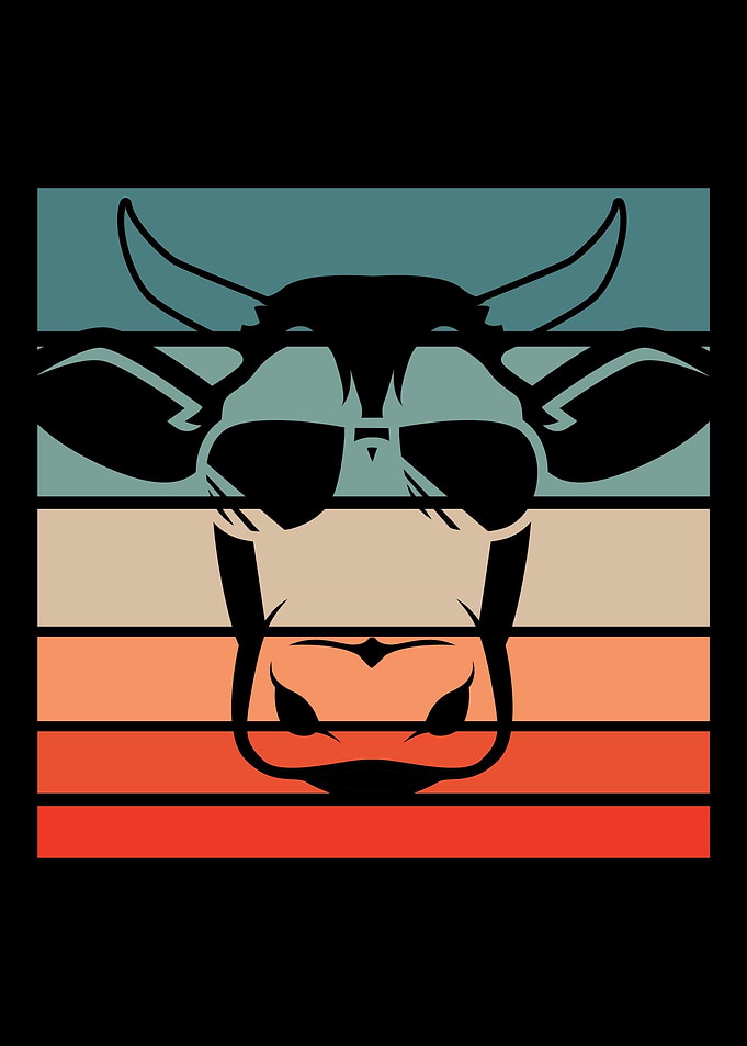 Cow Retro Vintage