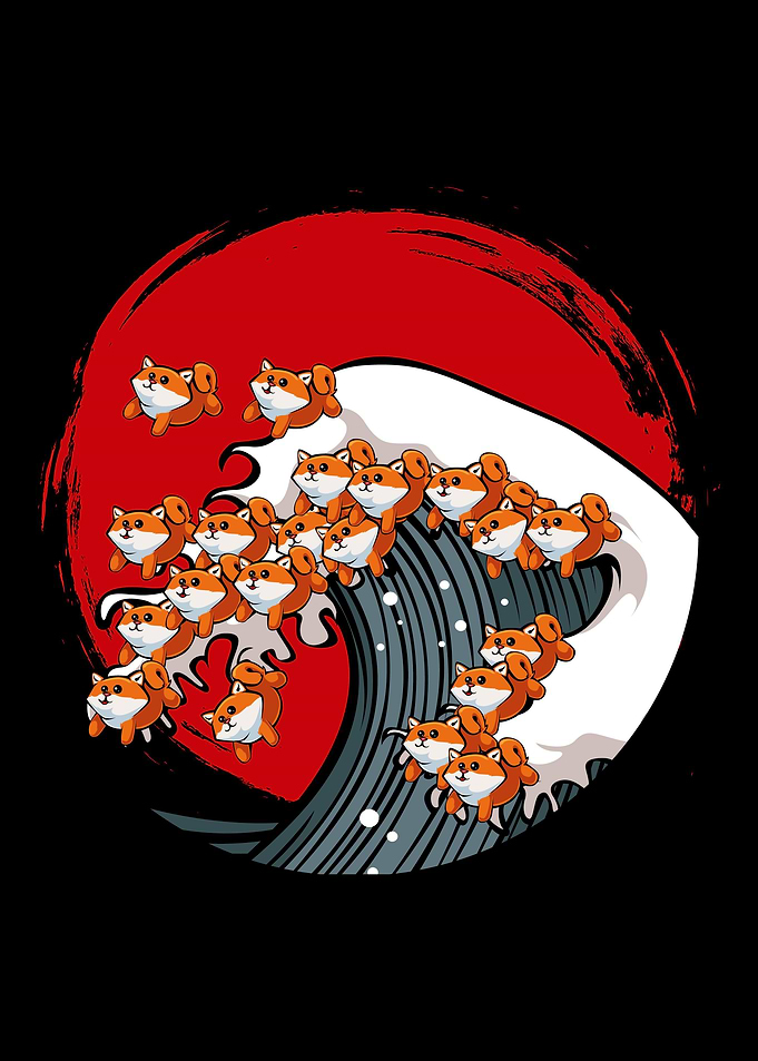 Great Wave Shiba Inu Dog