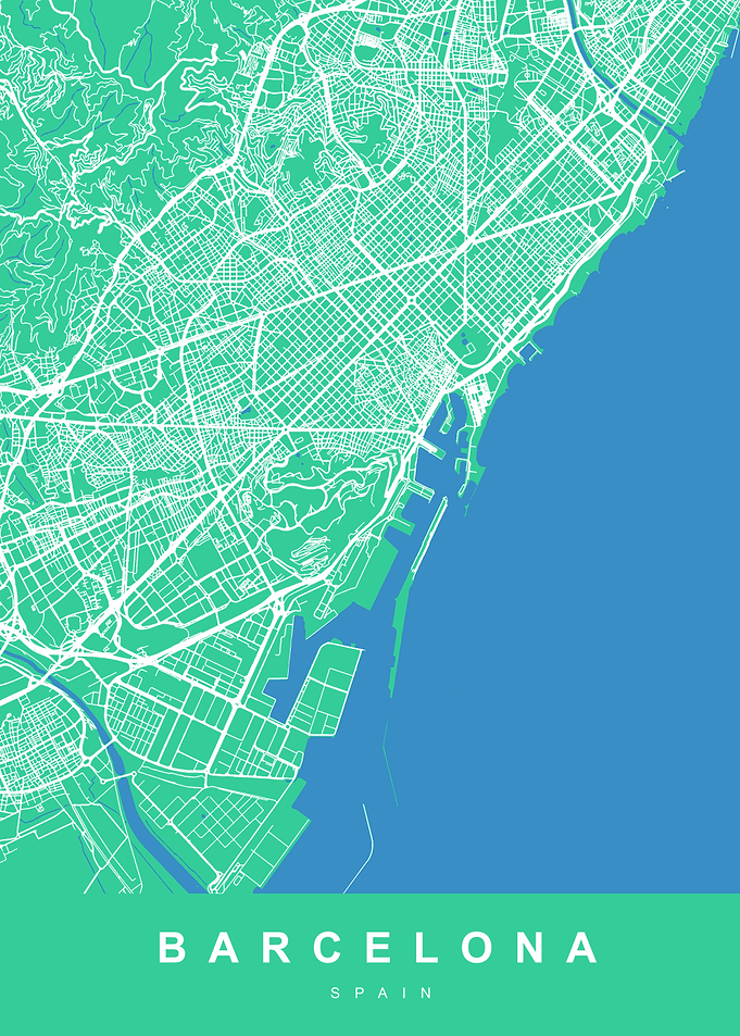 BARCELONA City Map Spain