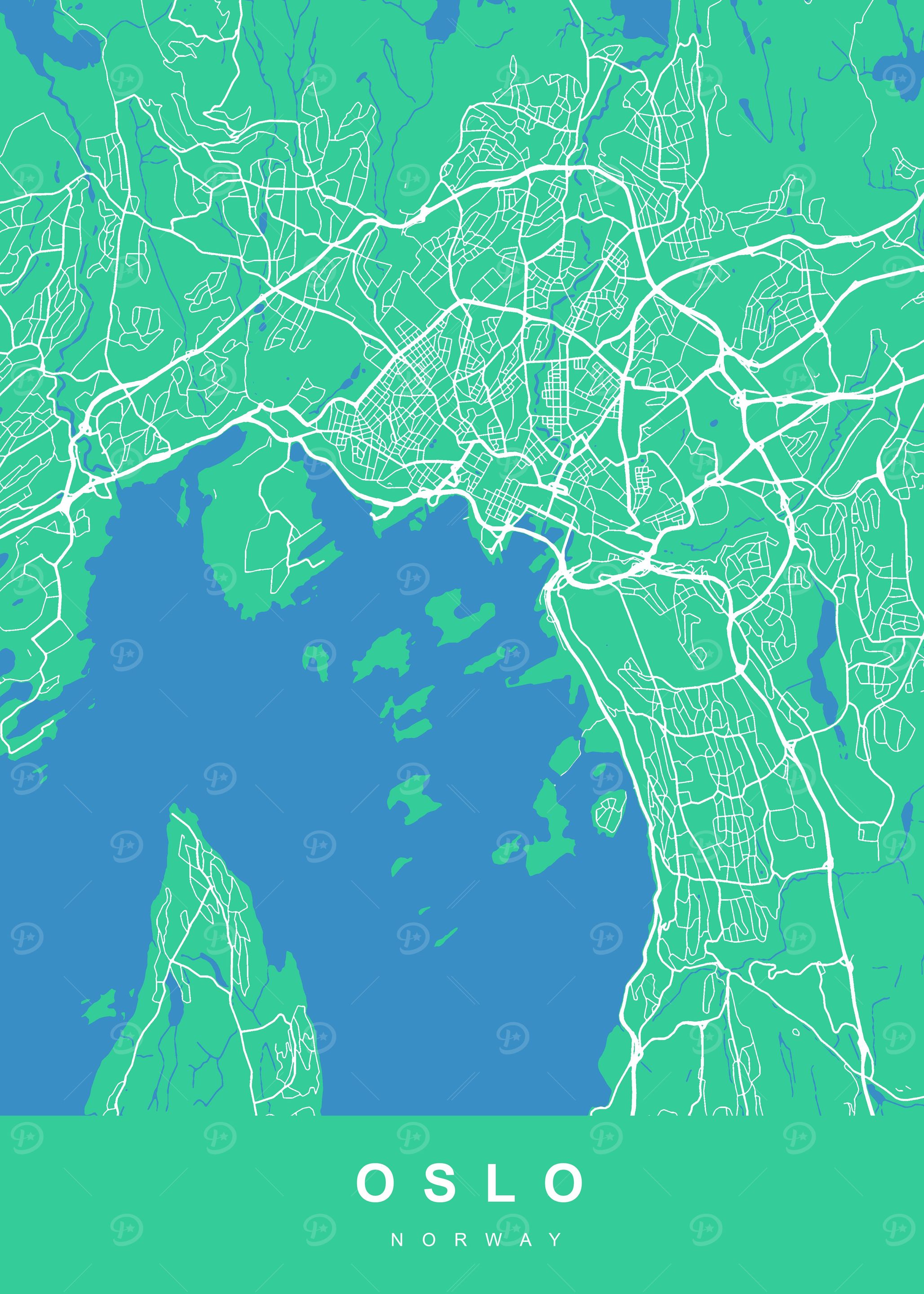 OSLO City Map Norway